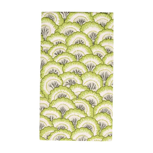 Caspari Guest Napkin/ Pontchartrain Scallop Green