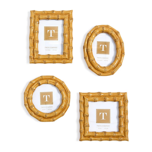 Blonde Faux Bamboo Mini Photo Frames
