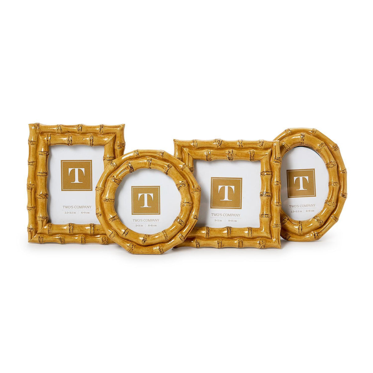 Blonde Faux Bamboo Mini Photo Frames