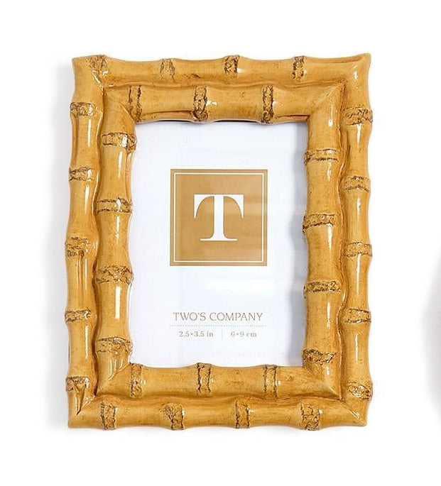 Blonde Faux Bamboo Mini Photo Frames