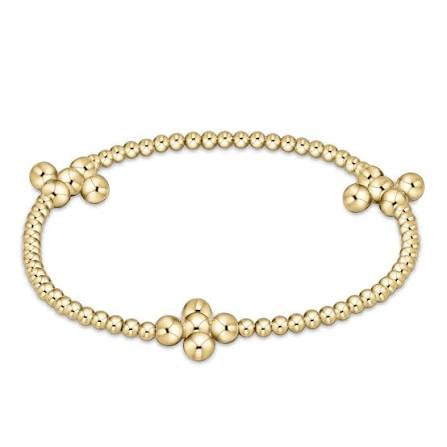 Enewton Signature Cross Gold 2.5mm Beaded Signature Cross