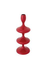 Enameled Cast Aluminum Taper Holder, Red