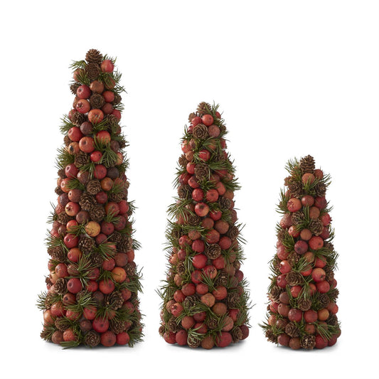 Orange Pods Pinecones & Pine Cone Trees (3 Sizes)