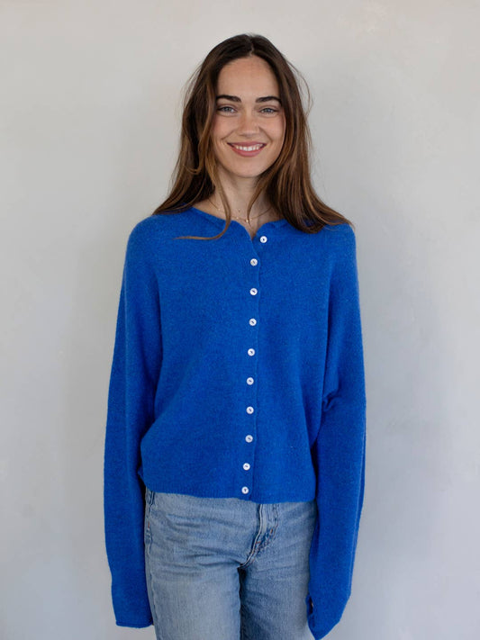Things Between - Blue Piper Cardigan: Blue / Medium