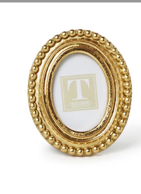 Gold Beaded Mini Picture Frames