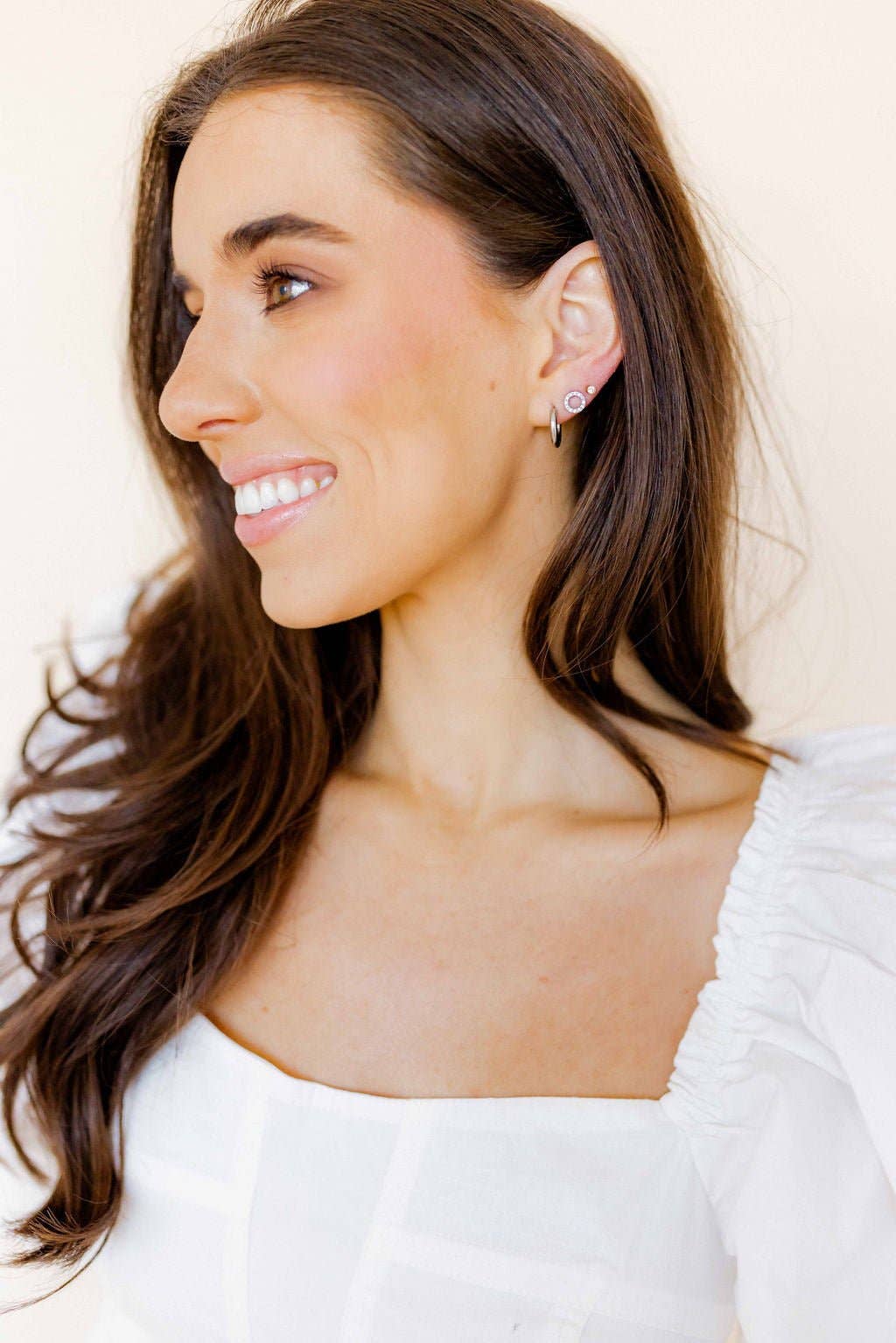LINNY CO - Huggie Earrings - Scarlett Hoop Silver 10mm