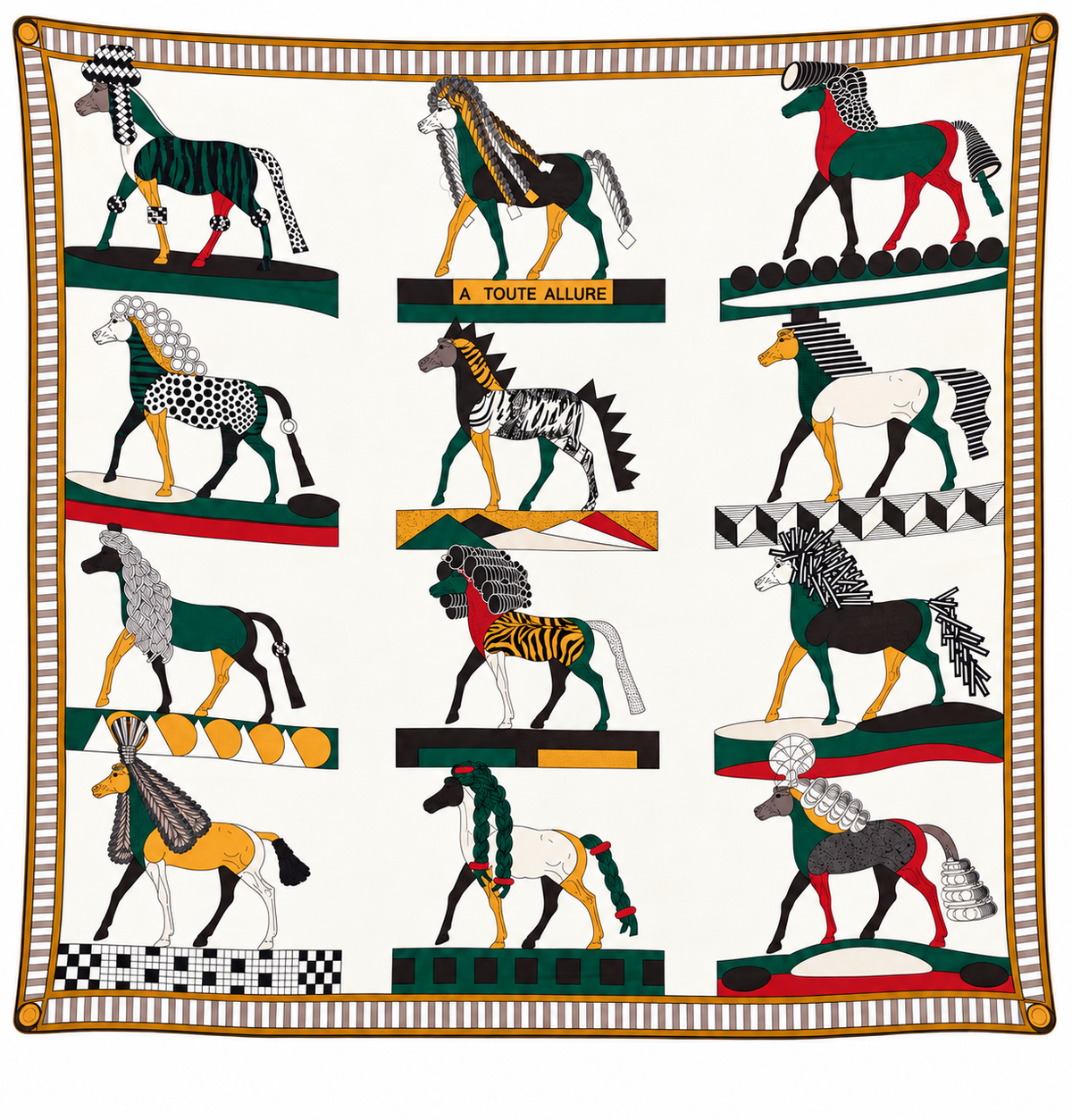 Green Dogs Wool/Silk Reversible Scarf