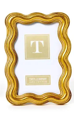 Gold Triple Wave Photo Frame