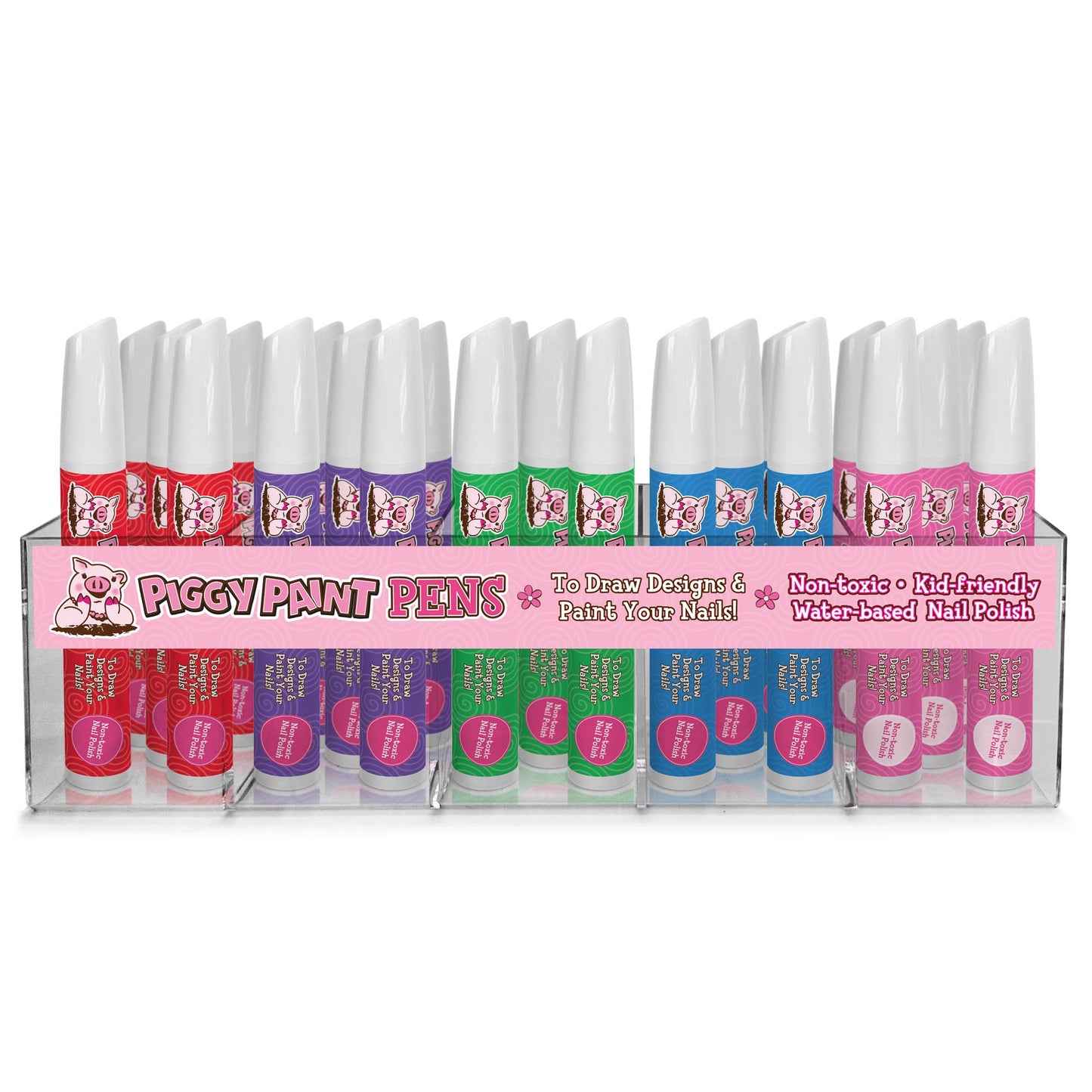 Piggy Pen Display Non-Toxic Kids Nail Polish