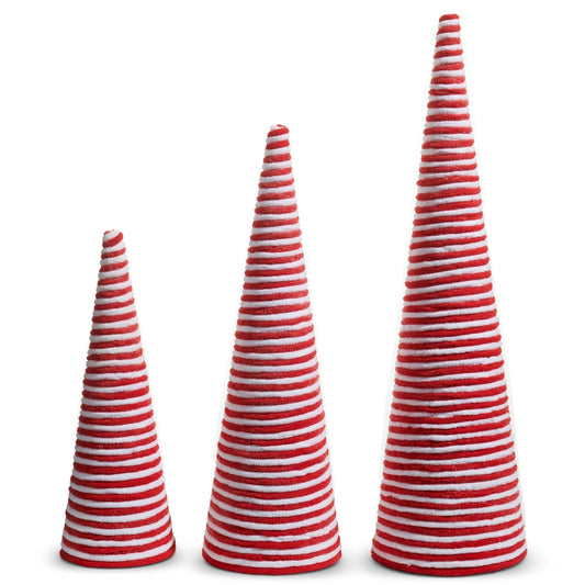 Red and White Yarn Trees (3 sizes)