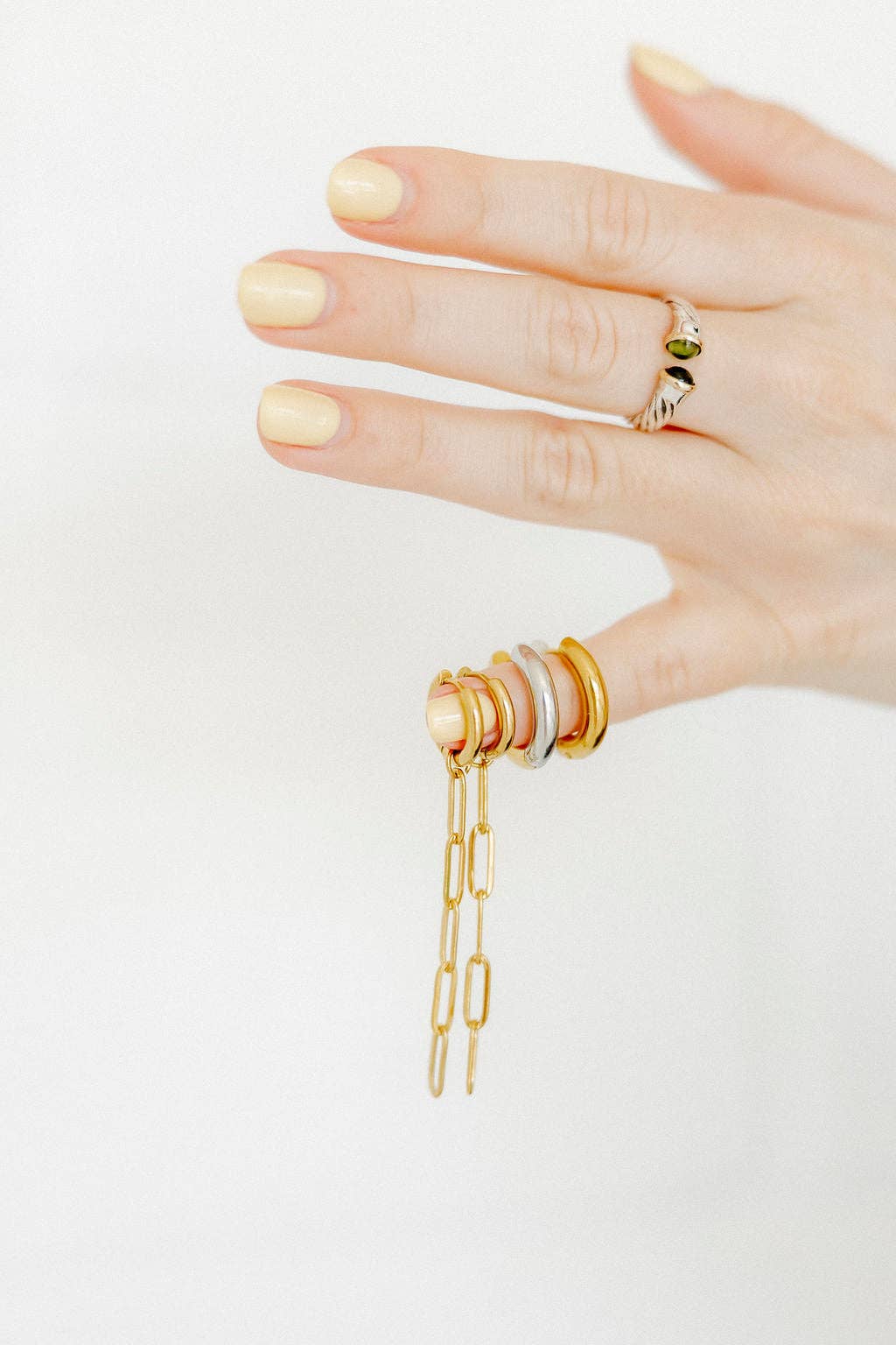 LINNY CO - Huggie Earrings - Scarlett Hoop Two-Tone 12mm