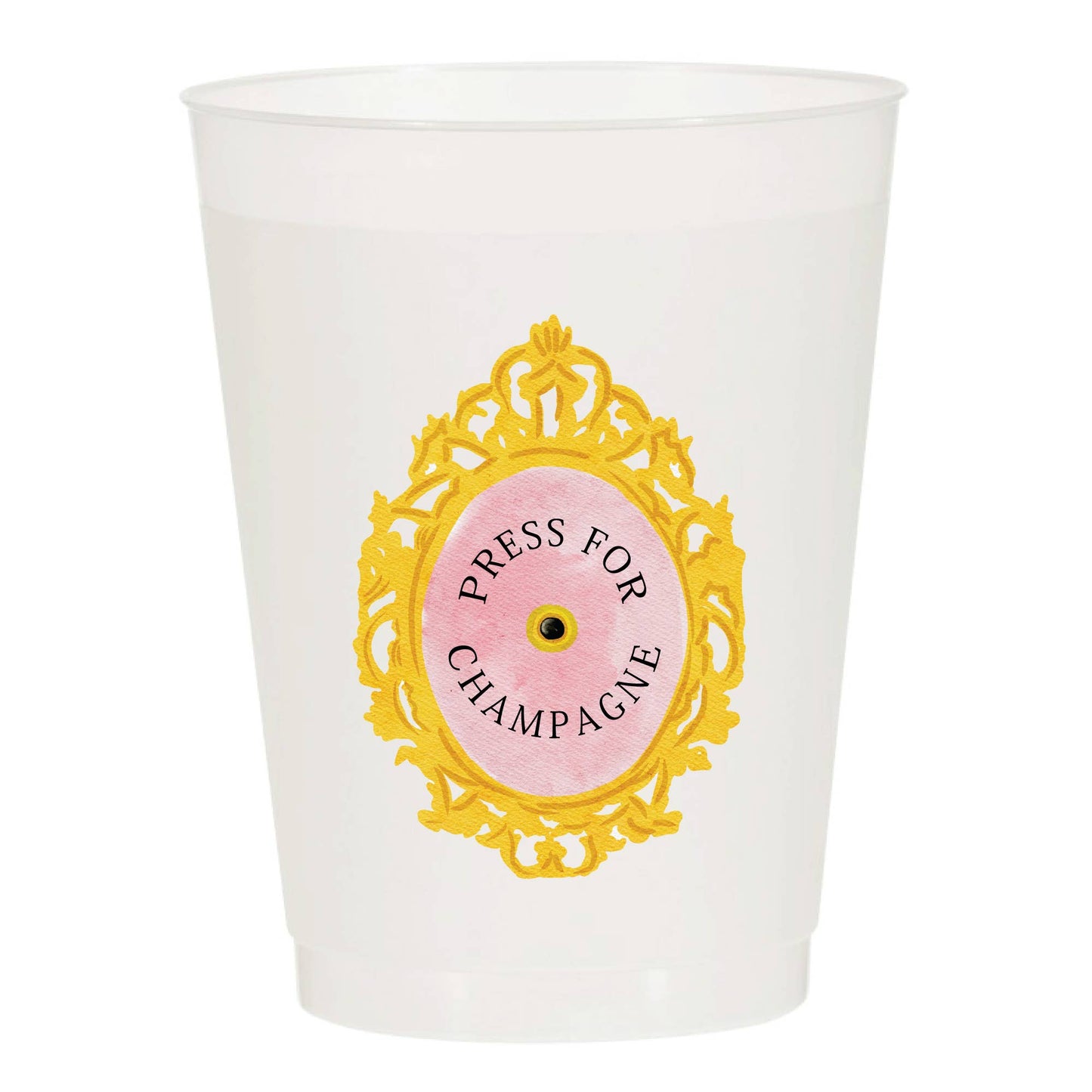 Sip Hip Hooray - Press for Champagne Frosted Cups: Pack of 10