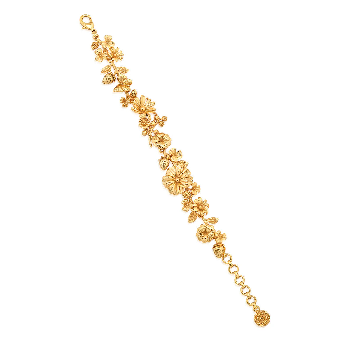 Meadow Bouquet Link Bracelet Gold (7”+2”)