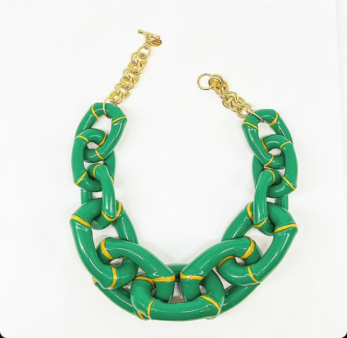 Michelle Bamboo Link Necklace