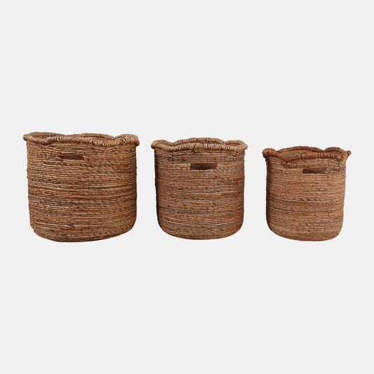 Scallop Edge Round Basket Set