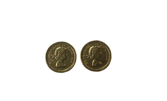 Elizabeth Gold Coin Earrings (2 Sizes)
