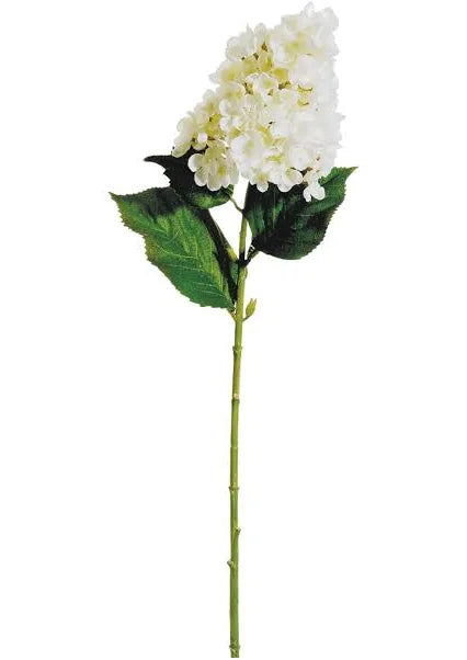 28” Real Touch Cone Hydrangea Stem White