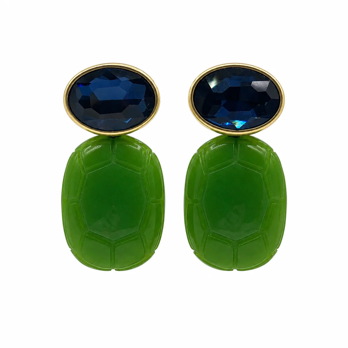Riley Sapphire & Green Earrings