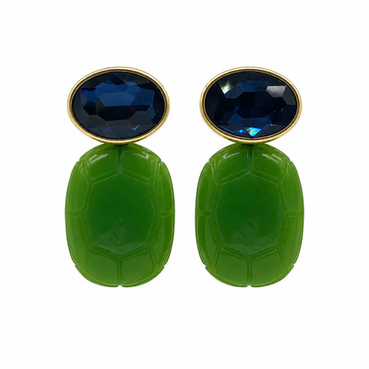 Riley Sapphire & Green Earrings
