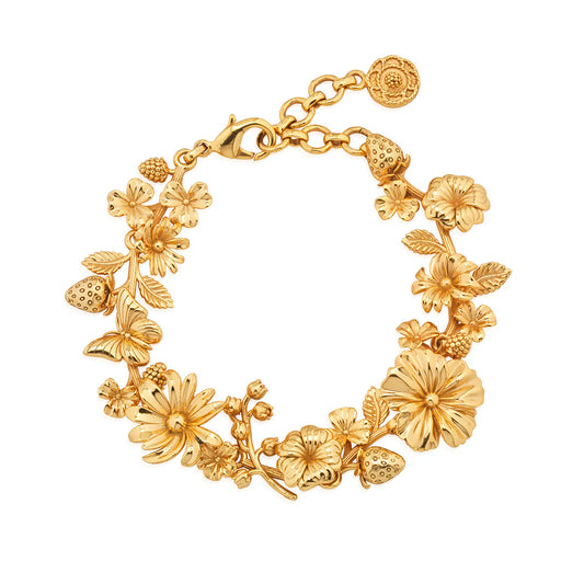 Meadow Bouquet Link Bracelet Gold (7”+2”)