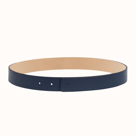 Nautical & Nude Reversible Leather Strap | 3cm