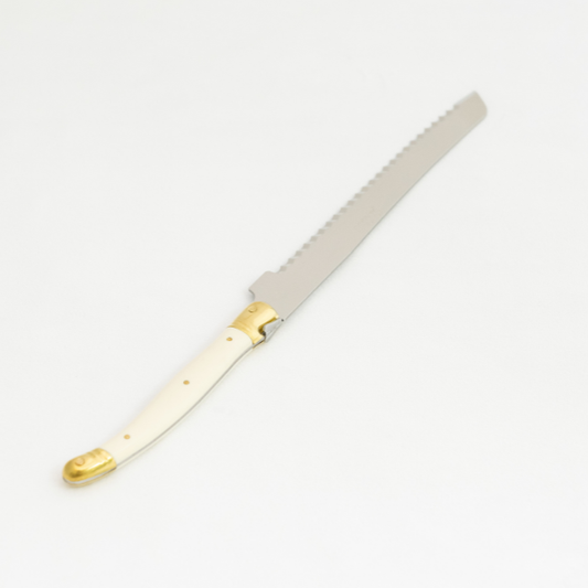 Jean Dubost Bread Knife in Wood Box Ivory
