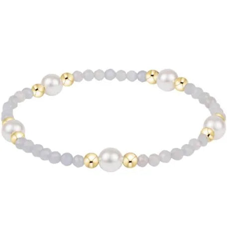 Enewton Purpose Pearl 6mm Gem Bracelet Aquamarine
