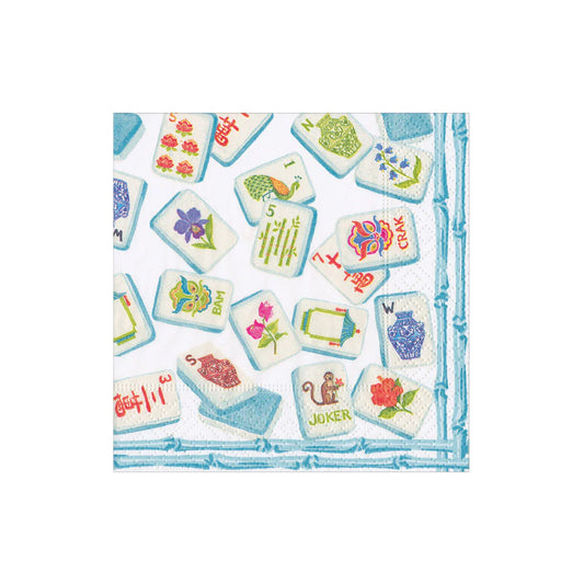 Caspari Cocktail Napkin/ Mahjong