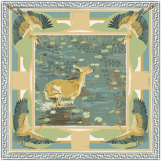 Austin Williams Lily Pad Doe Scarf (Teal)