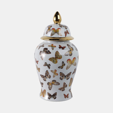 Butterflies Temple Jar(18x9”)