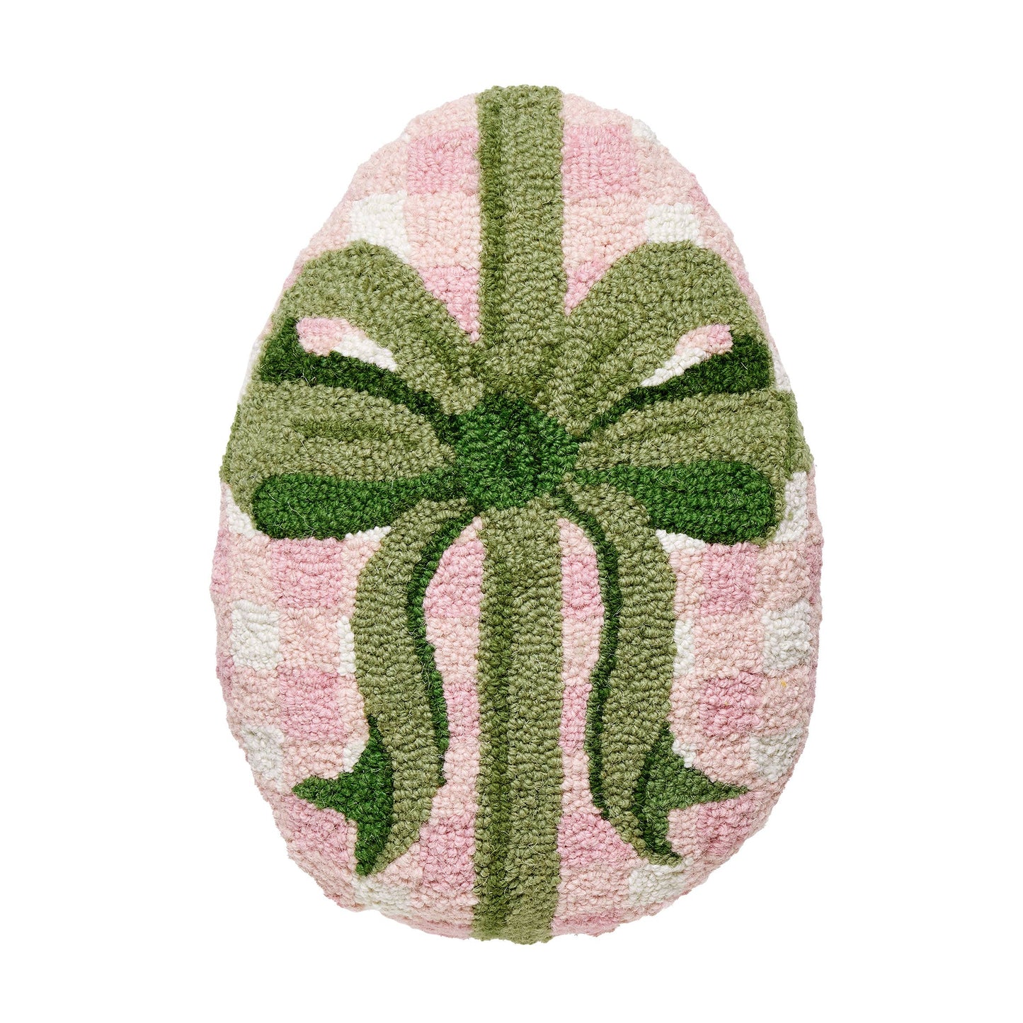 Shaped Gingham Easter Egg Hook Pillow