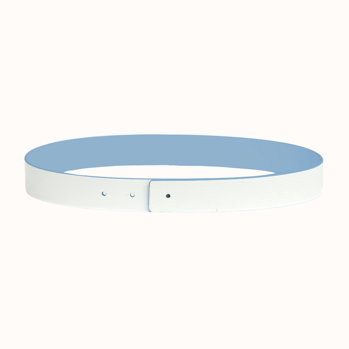 Chambray & Sugar Reversible Leather Belt |Cesoli