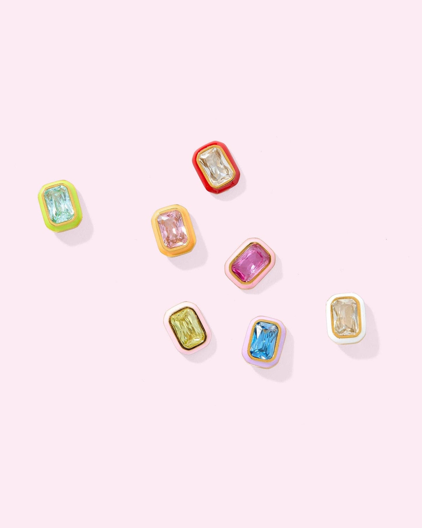 LINNY CO - Screwback Stud Earrings - Whitney Lime Zest