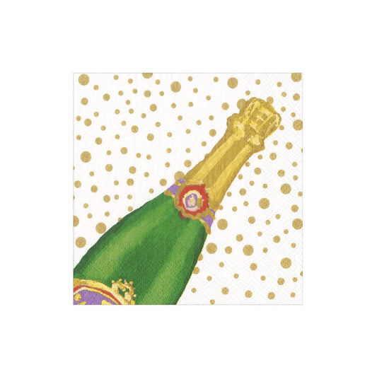 Caspari Cocktail Napkins Sparkling White