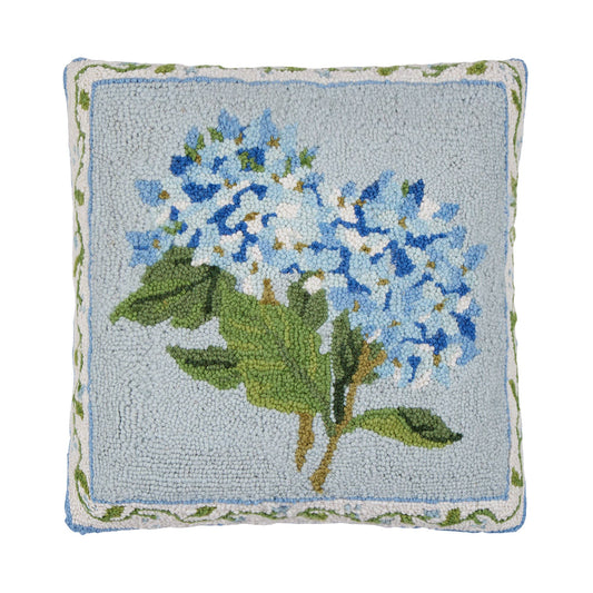 Peking Handicraft - Blue Hydrangea Hook Pillow - Sally Eckman Roberts