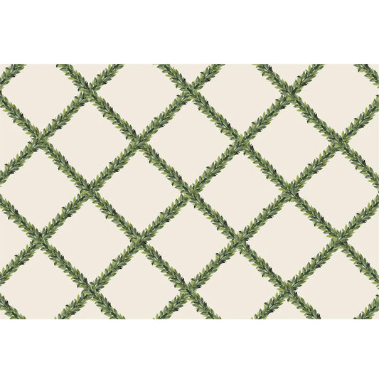 Hester & Cook Seasonal Placemats Laurel Lattice | Rectangle 18 Pack