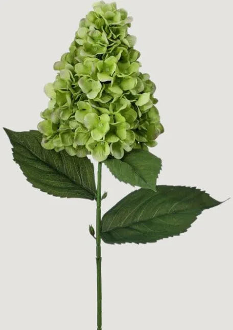 28” Real Touch Cone Hydrangea Stem Green
