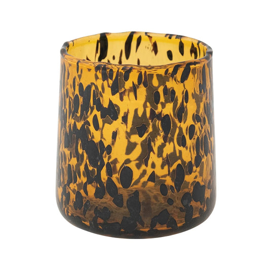 Tortoise Shell Confetti Drinking Glass (10oz)