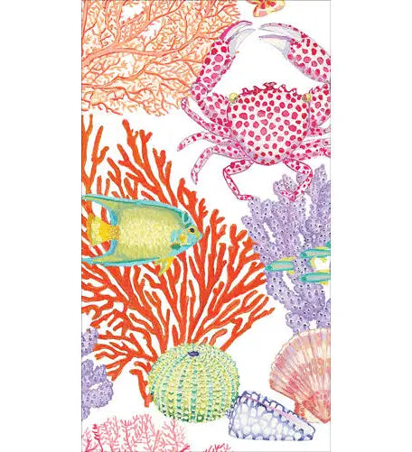 Caspari Guest Napkin/ Under The Sea