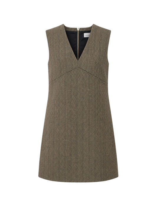 HO26 Tate Mini Dress-Fireside Herringbone