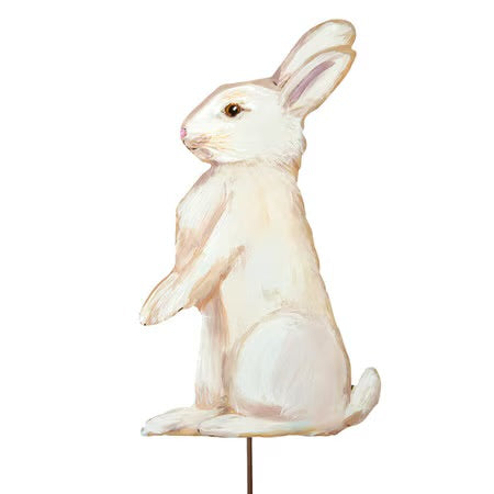 Traditional White Rabbit Yard Sign
