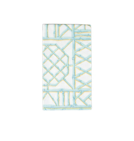 Caspari Guest Napkin/ Bamboo Screen Robin’s Egg