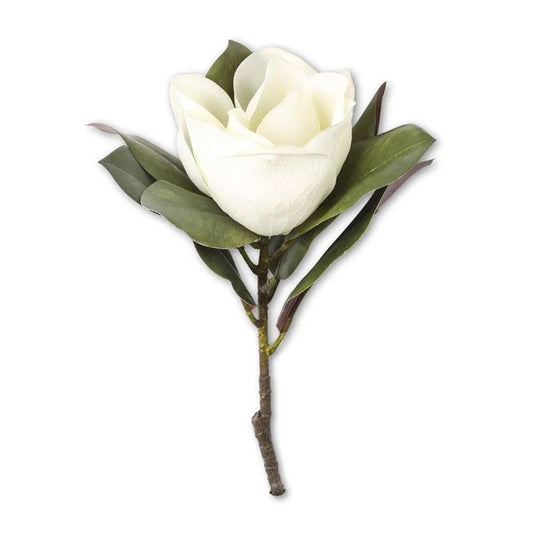 17” White Magnolia Stem