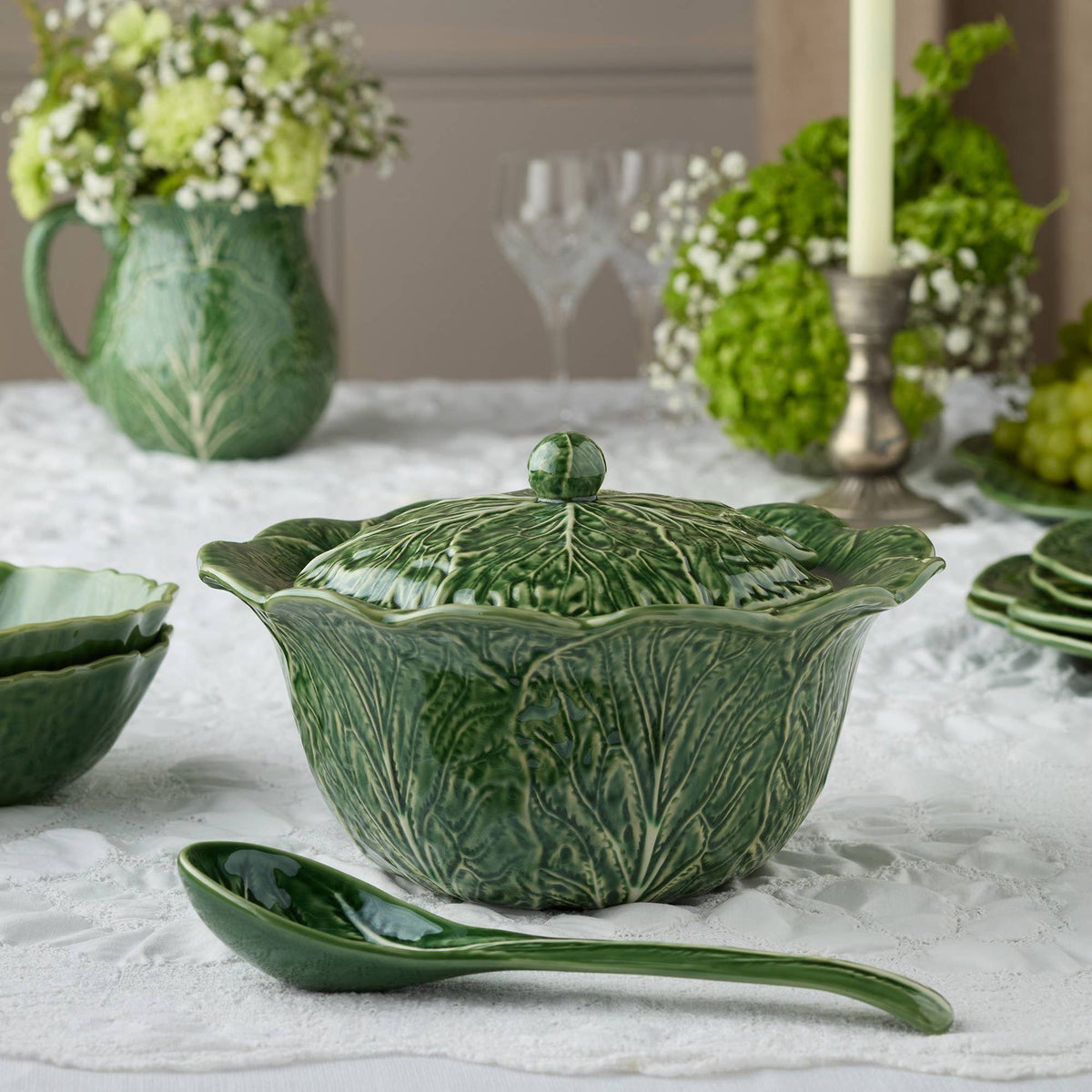 Certified International - Le Jardin Cabbage 3-D Tureen with Ladle