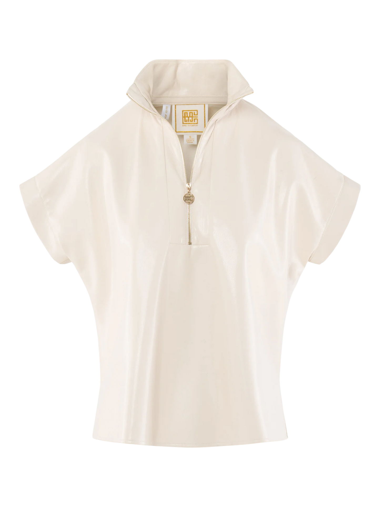 Poppy Pullover in Sandshell Vegan Leather