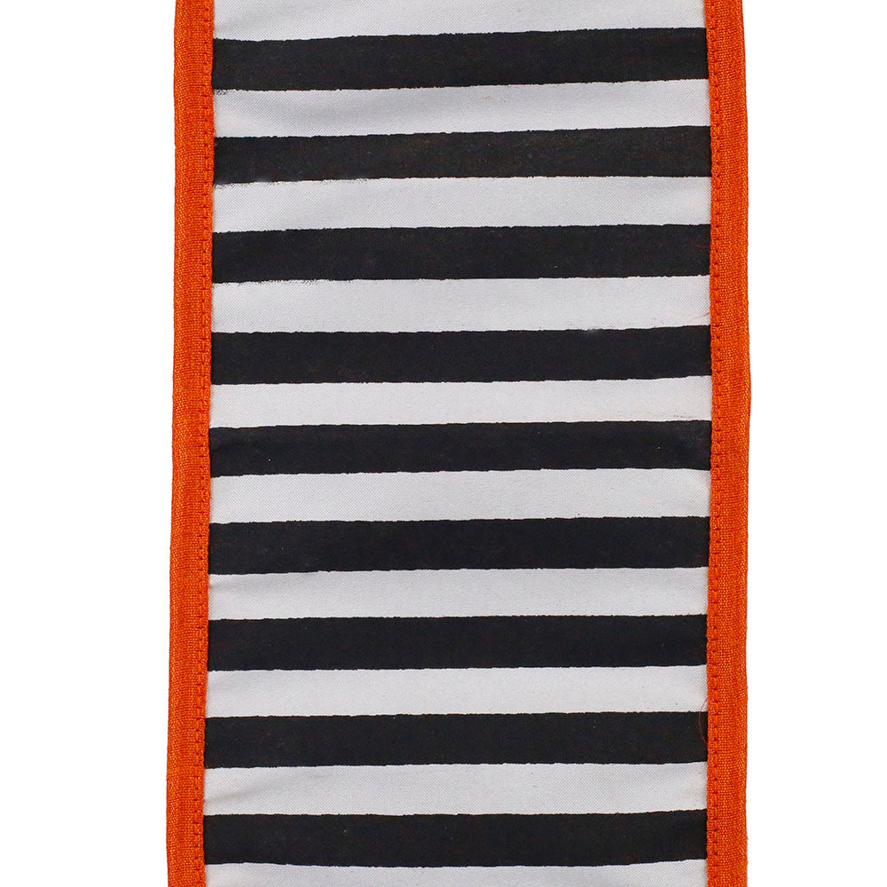 Black & White Railroad Striped Ribbon Roll
