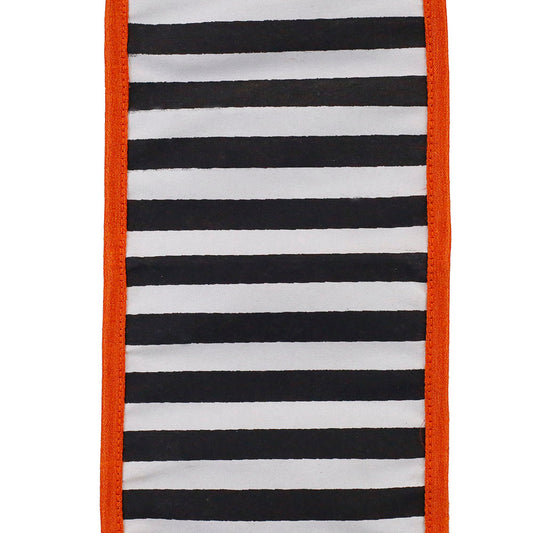 Black & White Railroad Striped Ribbon Roll