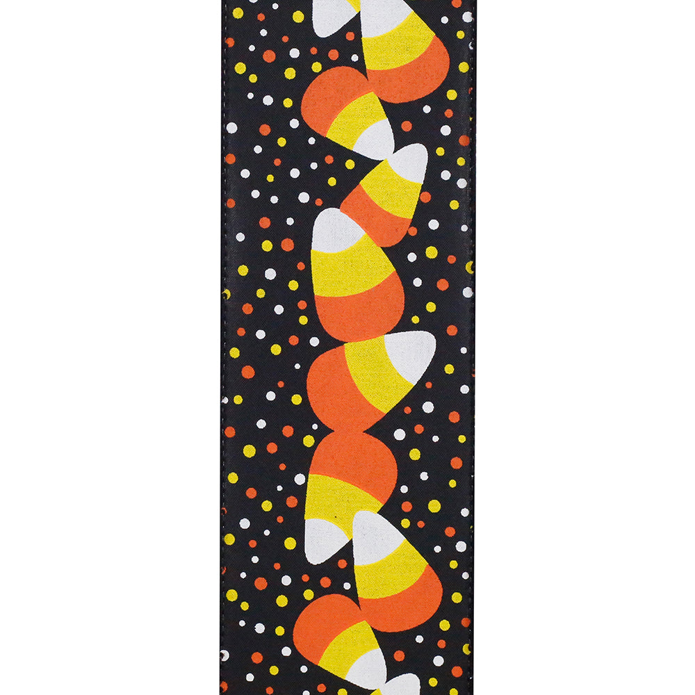 Candy Corn & Dots Wired Edge Ribbon Roll