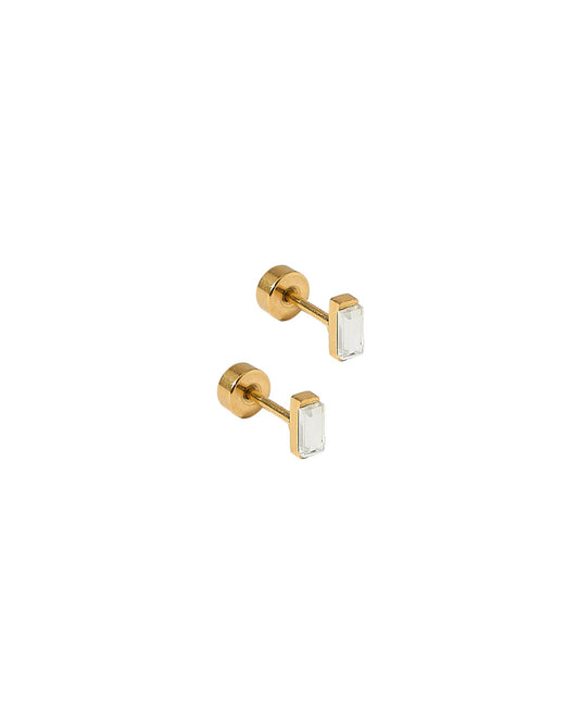 LINNY CO - Screwback Stud Earrings - Amber Micro