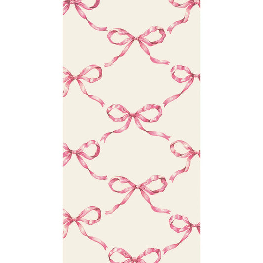 Hester&Cook Guest Napkins Pink Bow Lattice